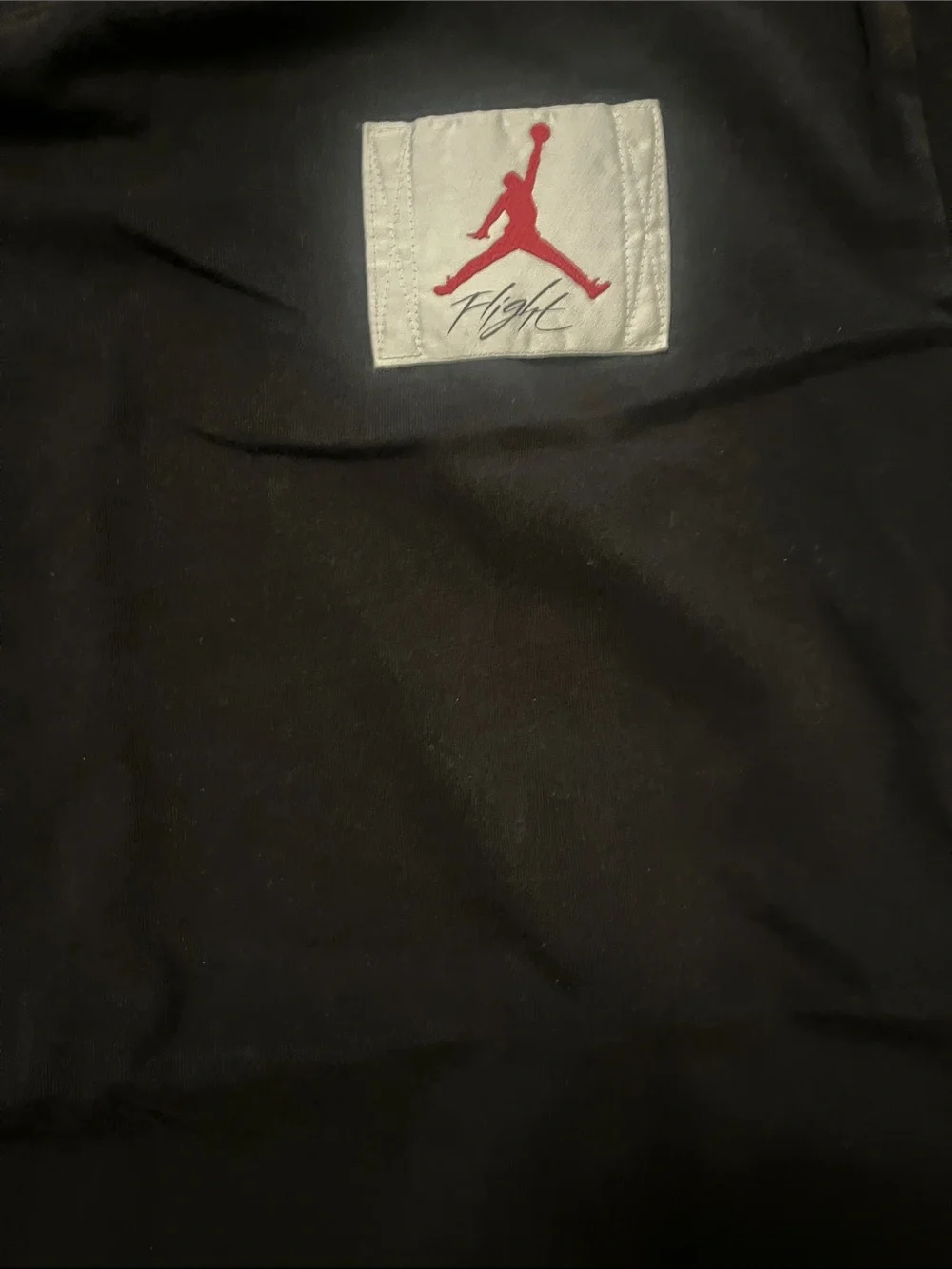 Men’s Jordan Black Tee with Red Jumpman Patch